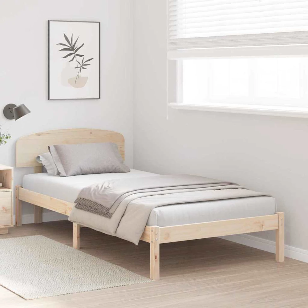 Lovos rėmas Natūrali 80 x 200 cm Kietos pušies mediena