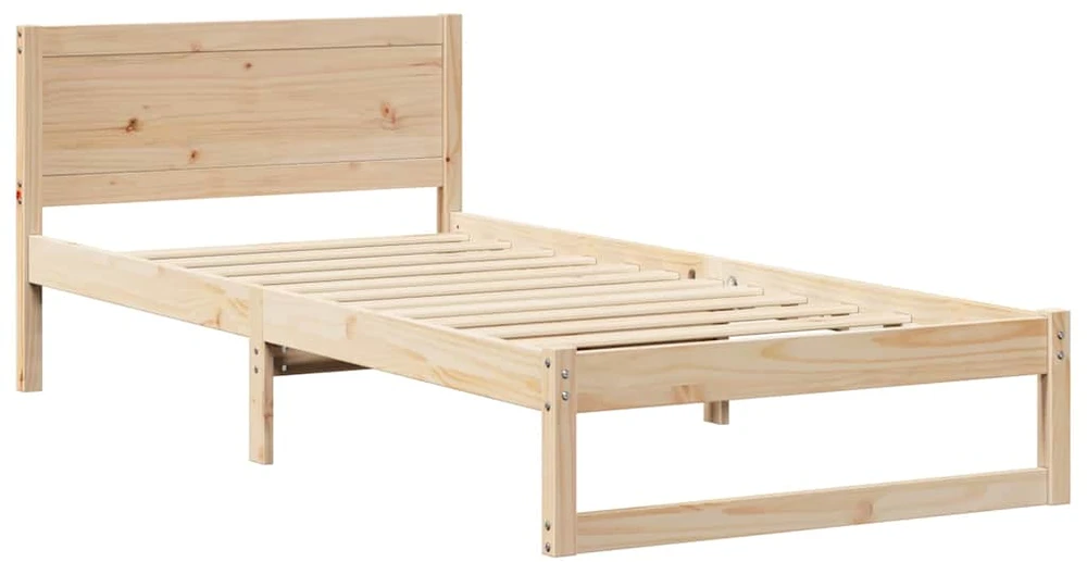 Lova Lovos rėmas Natūrali 90 x 190 cm Kietos pušies mediena