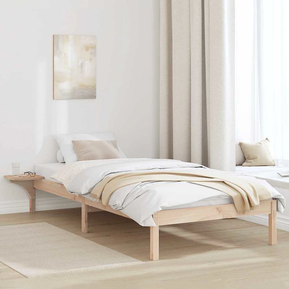 Lova Lovos rėmas Natūrali 90 x 190 cm Kietos pušies mediena