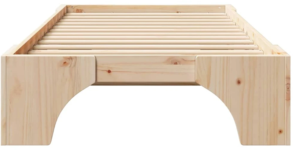 Lova Lovos rėmas Natūrali 90 x 200 cm Kietos pušies mediena