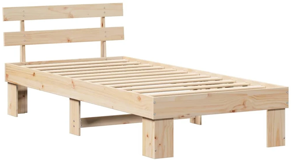 Lova Lovos rėmas Natūrali 90 x 200 cm Kietos pušies mediena