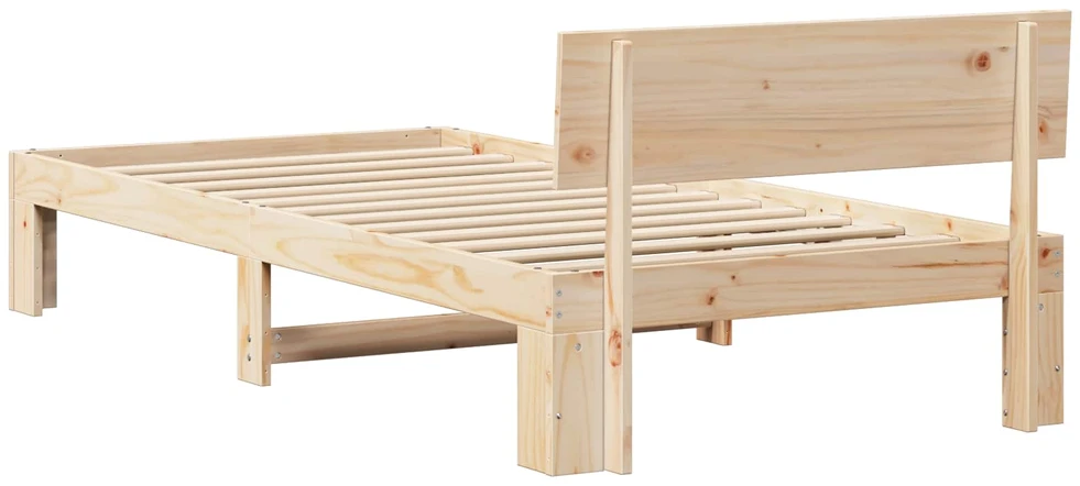 Lova Lovos rėmas Natūrali 90 x 200 cm Kietos pušies mediena