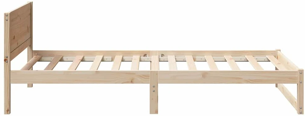 Lova Lovos rėmas Natūrali 90 x 200 cm Kietos pušies mediena