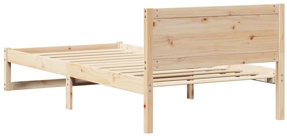 Lova Lovos rėmas Natūrali 90 x 200 cm Kietos pušies mediena