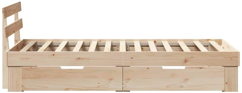 Lova Lovos rėmas Natūrali 90 x 200 cm Kietos pušies mediena