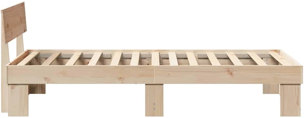 Lova Lovos rėmas Natūrali 90 x 200 cm Kietos pušies mediena