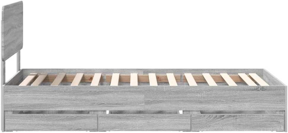 Lova Lovos rėmas Pilka Sonoma 100 x 200 cm Dirbtinė mediena