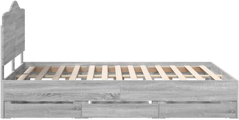 Lovos rėmas Pilka Sonoma 150 x 200 cm Inžinerinė mediena