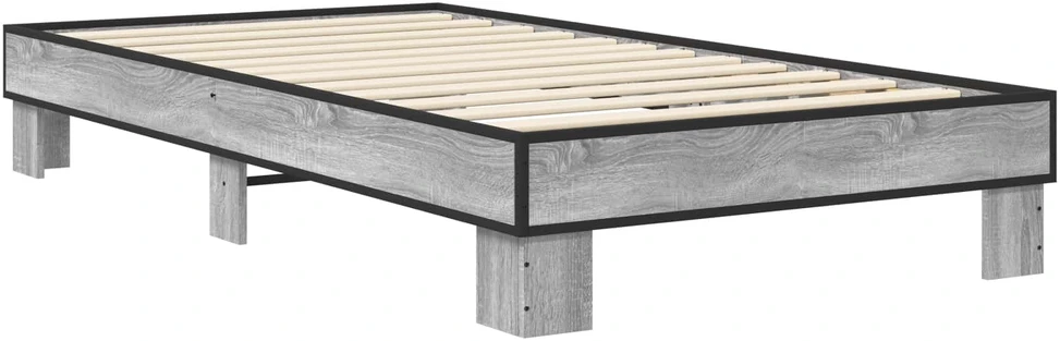 Lova Lovos rėmas Pilka Sonoma 80 x 200 cm Apdirbta mediena
