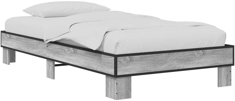 Lova Lovos rėmas Pilka Sonoma 80 x 200 cm Apdirbta mediena