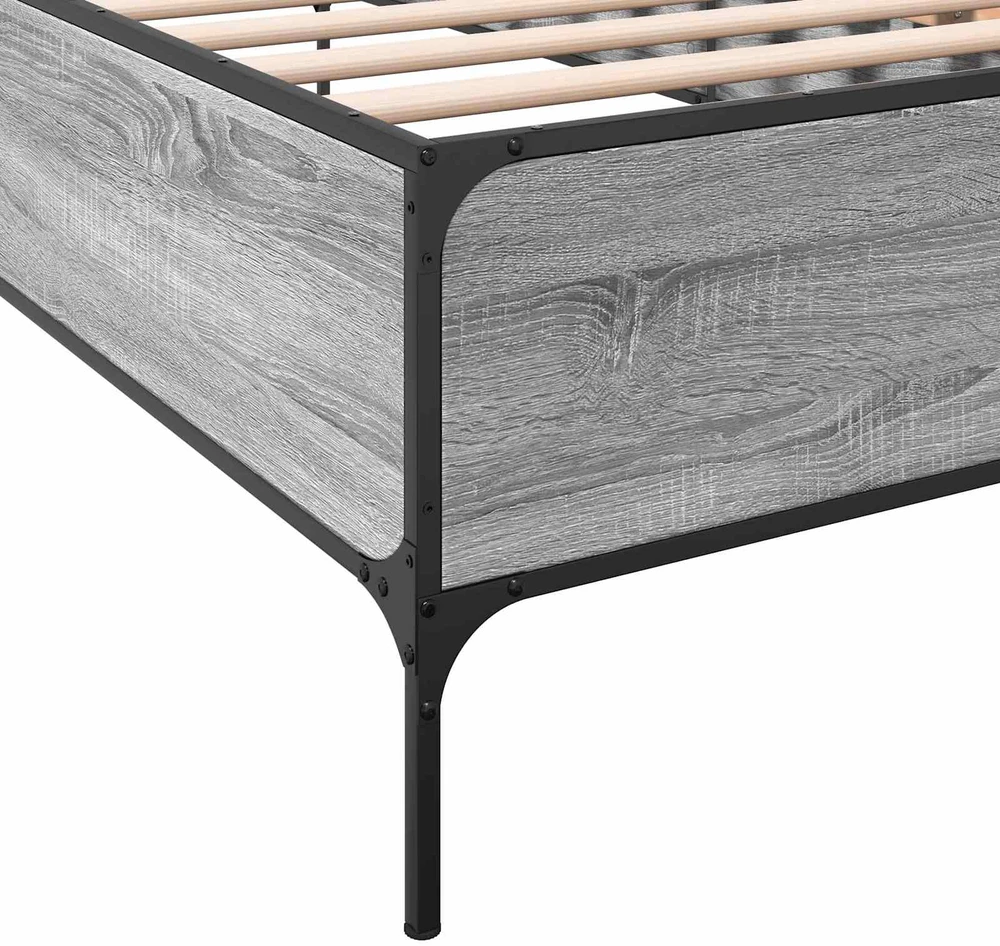 Lova Lovos rėmas Pilka Sonoma 80 x 200 cm Apdirbta mediena