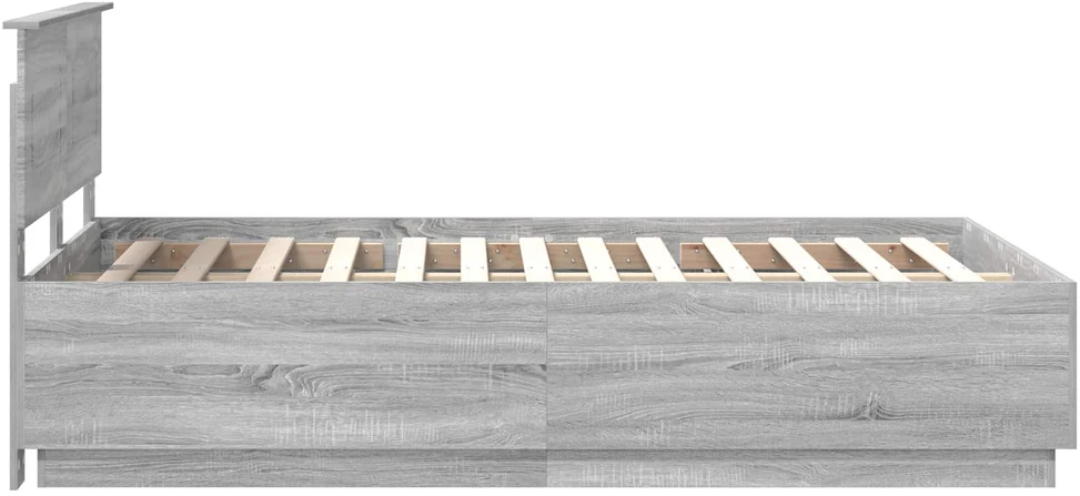 Lova Lovos rėmas Pilka sonoma ąžuolo 120 x 200 cm Apdirbta mediena