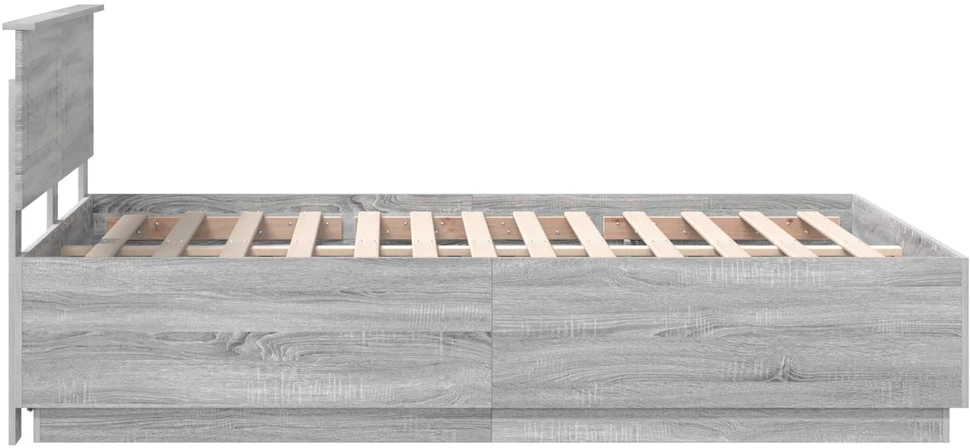 Lovos rėmas Pilka sonoma ąžuolo 150 x 200 cm Apdirbta mediena