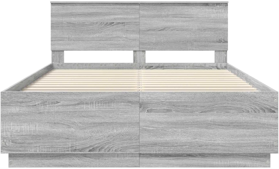 Lovos rėmas Pilka sonoma ąžuolo 150 x 200 cm Apdirbta mediena