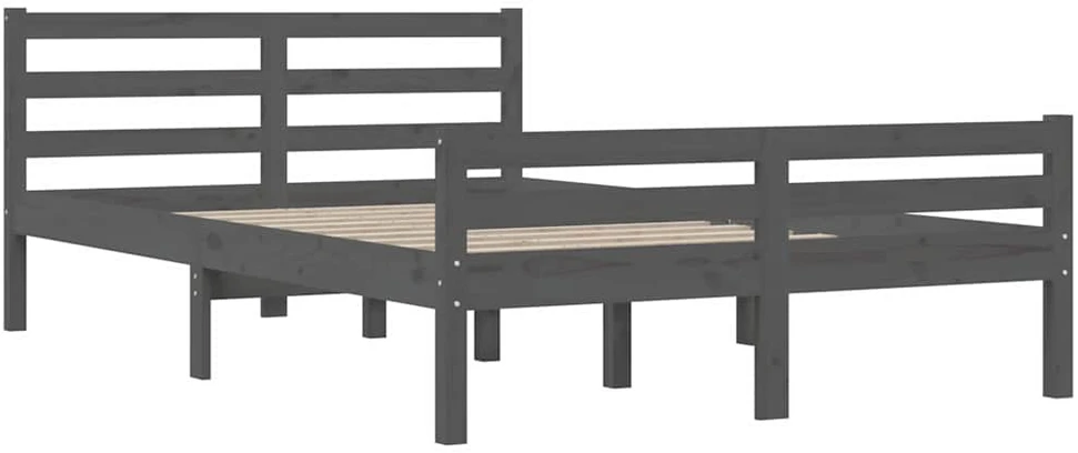 Lovos rėmas, pilkas, 150x200cm, medienos masyvas, didelis