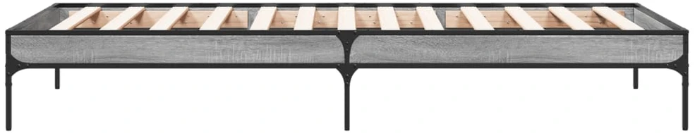 Lovos rėmas, pilkas ąžuolo, 100x200cm, apdirbta mediena/metalas