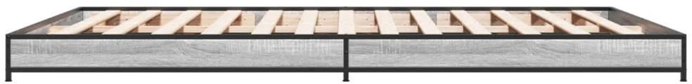 Lovos rėmas, pilkas ąžuolo, 120x200cm, apdirbta mediena/metalas