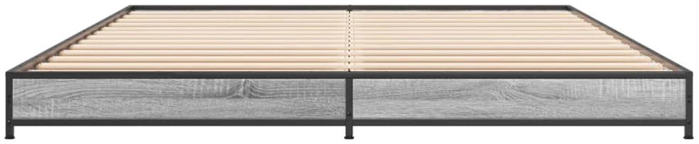 Lovos rėmas, pilkas ąžuolo, 120x200cm, apdirbta mediena/metalas