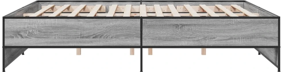 Lovos rėmas, pilkas ąžuolo, 180x200cm, apdirbta mediena/metalas