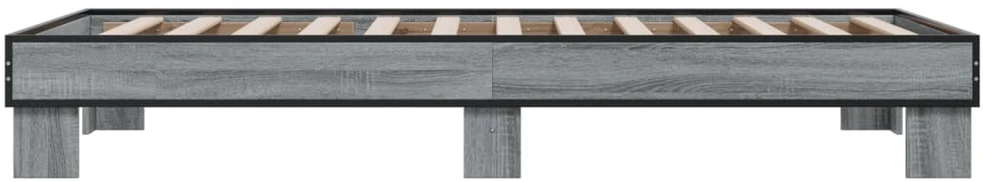 Lovos rėmas, pilkas ąžuolo, 75x190cm, apdirbta mediena/metalas
