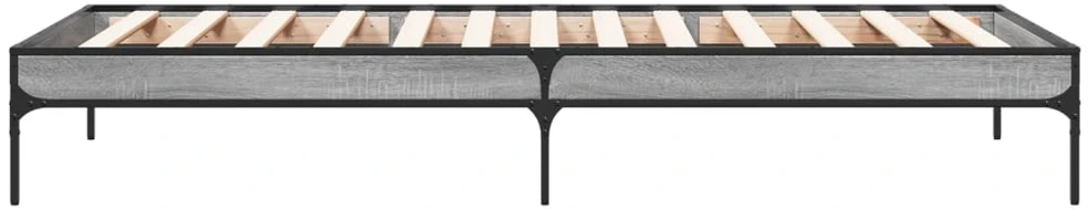 Lovos rėmas, pilkas ąžuolo, 90x200cm, apdirbta mediena/metalas