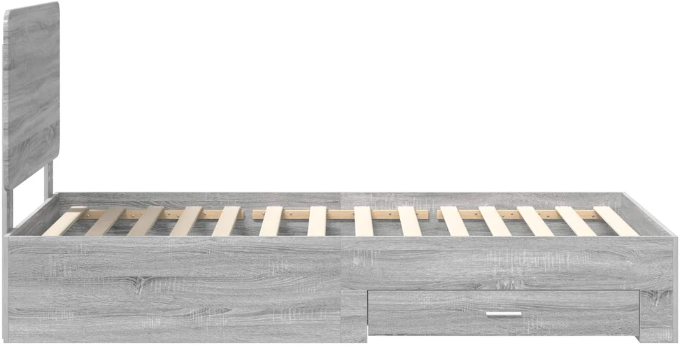 Lova Lovos rėmas Pilkas Sonoma 100 x 200 cm Apdirbta mediena