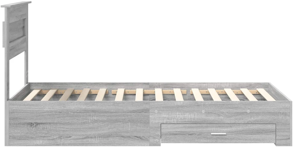 Lova Lovos rėmas Pilkas Sonoma 100 x 200 cm Apdirbta mediena