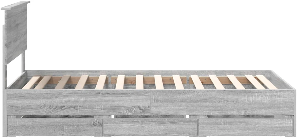Lova Lovos rėmas Pilkas Sonoma 100 x 200 cm Inžinerinė mediena