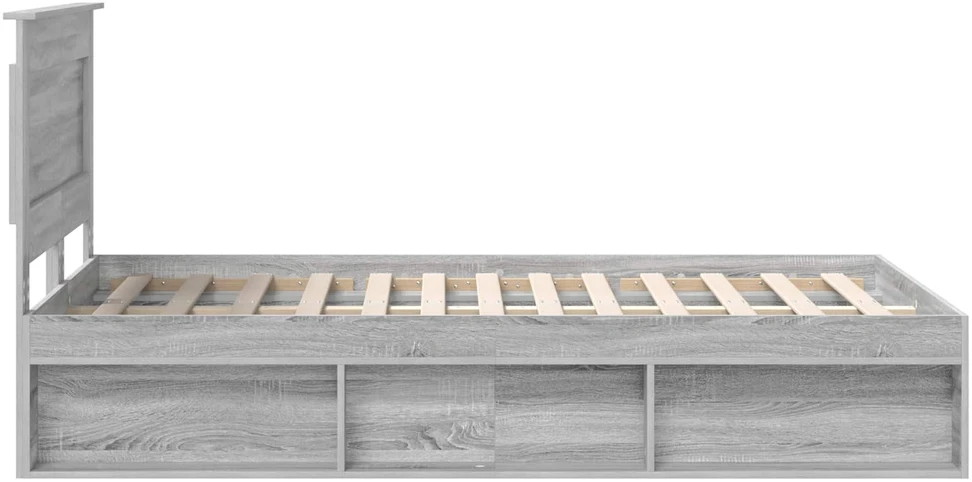 Lova Lovos rėmas Pilkas Sonoma 120 x 200 cm Kietos pušies mediena
