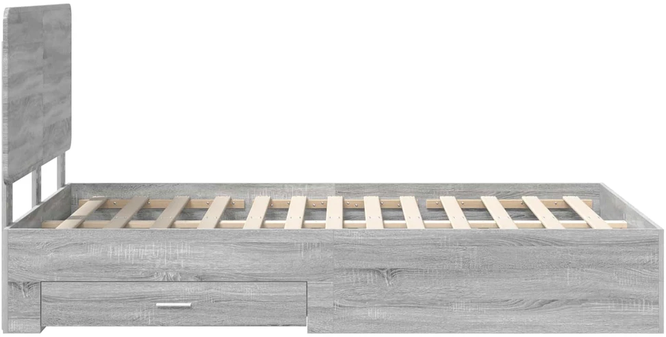 Lova Lovos rėmas Pilkas Sonoma 135 x 190 cm Apdirbta mediena