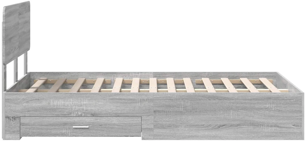 Lova Lovos rėmas Pilkas Sonoma 135 x 190 cm Apdirbta mediena