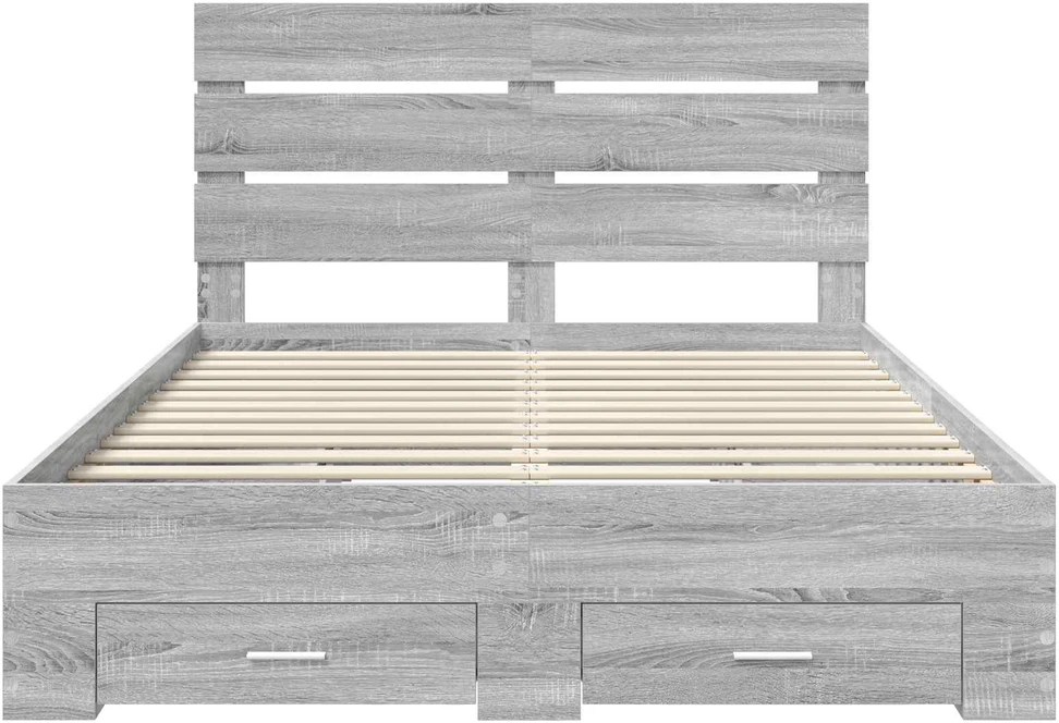 Lovos rėmas Pilkas Sonoma 140 x 190 cm Apdirbta mediena