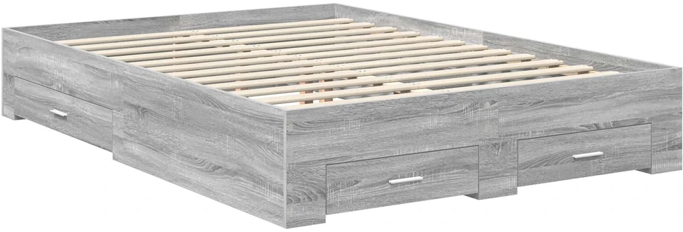 Lovos rėmas Pilkas Sonoma 140 x 190 cm Apdirbta mediena