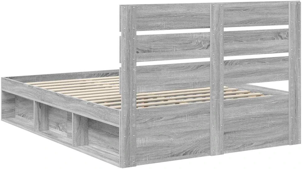 Lovos rėmas Pilkas Sonoma 140 x 190 cm Kietos pušies mediena