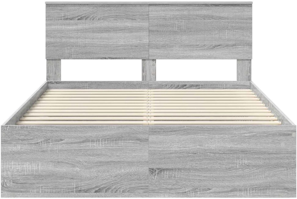 Lovos rėmas Pilkas Sonoma 140 x 190 cm Kietos pušies mediena