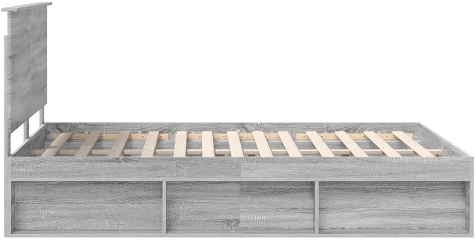 Lovos rėmas Pilkas Sonoma 140 x 190 cm Kietos pušies mediena