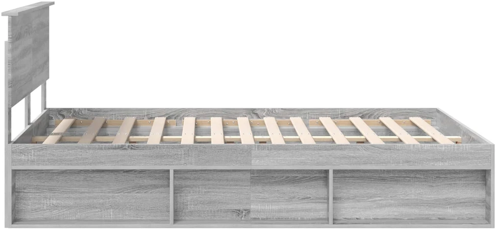 Lovos rėmas Pilkas Sonoma 140 x 190 cm Kietos pušies mediena
