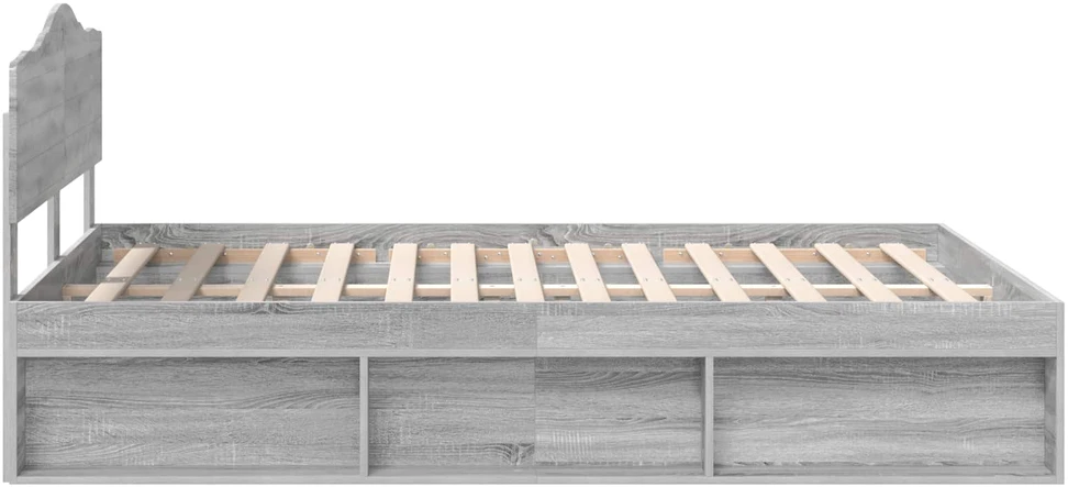 Lovos rėmas Pilkas Sonoma 140 x 190 cm Kietos pušies mediena