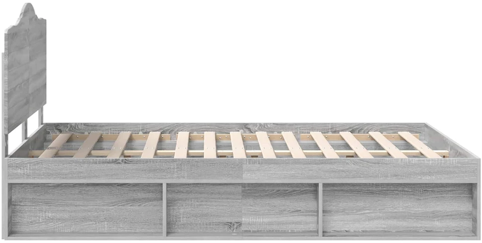 Lovos rėmas Pilkas Sonoma 140 x 190 cm Kietos pušies mediena