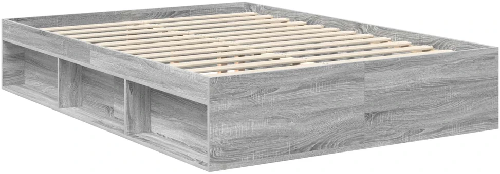 Lovos rėmas Pilkas Sonoma 140 x 190 cm Kietos pušies mediena