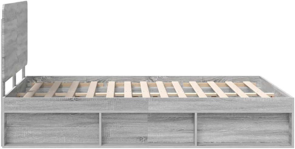 Lovos rėmas Pilkas Sonoma 140 x 200 cm Kietos pušies mediena