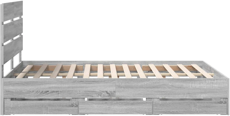 Lovos rėmas Pilkas Sonoma 150 x 200 cm Inžinerinė mediena