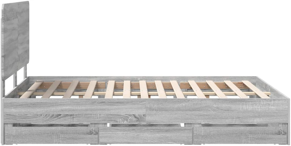 Lovos rėmas Pilkas Sonoma 150 x 200 cm Inžinerinė mediena