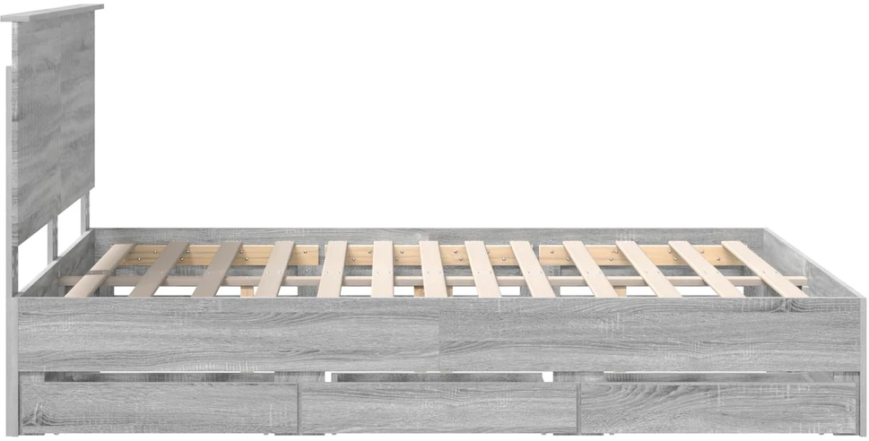 Lovos rėmas Pilkas Sonoma 150 x 200 cm Inžinerinė mediena