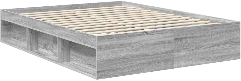 Lovos rėmas Pilkas Sonoma 150 x 200 cm Kietos pušies mediena
