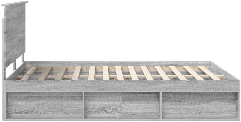 Lovos rėmas Pilkas Sonoma 150 x 200 cm Kietos pušies mediena
