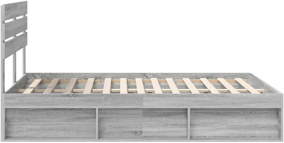 Lovos rėmas Pilkas Sonoma 150 x 200 cm Kietos pušies mediena