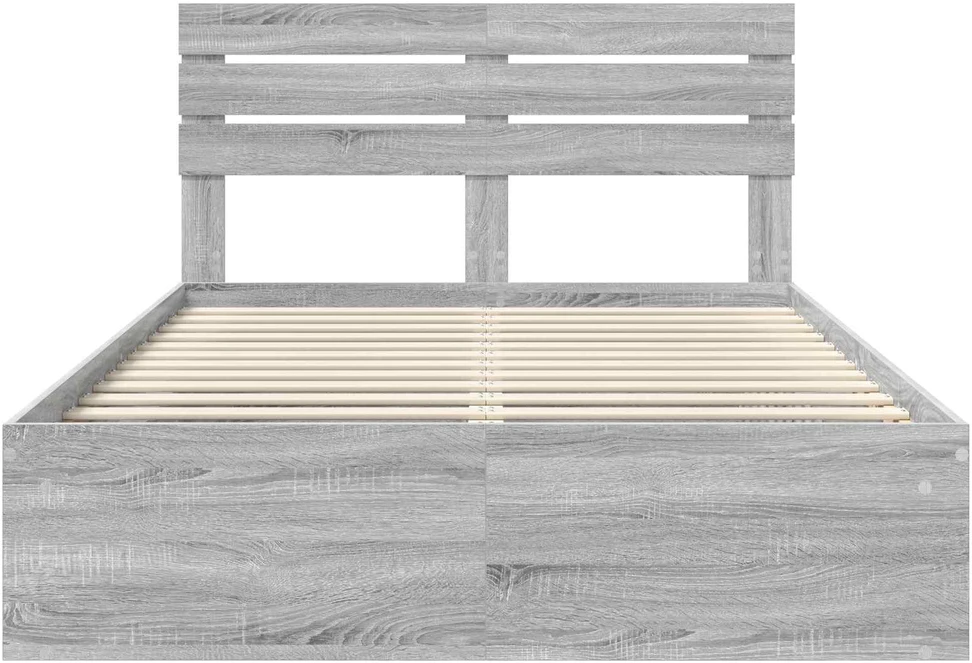 Lovos rėmas Pilkas Sonoma 150 x 200 cm Kietos pušies mediena