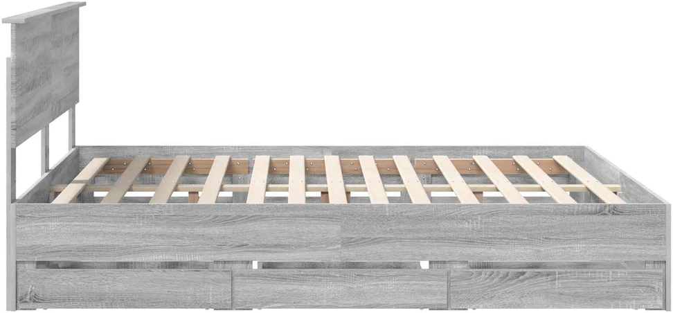 Lovos rėmas Pilkas Sonoma 160 x 200 cm Inžinerinė mediena