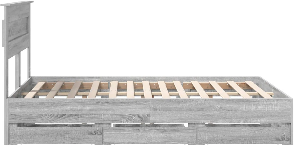 Lovos rėmas Pilkas Sonoma 160 x 200 cm Inžinerinė mediena